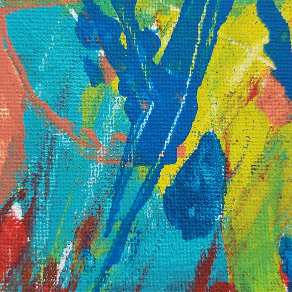 Hand painted wall art!! Point Blank- Acrylic on Canvas Board - Picture 2 of 4
